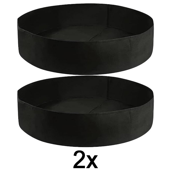 2x Υφασμάτινο υπερυψωμένο παρτέρι κήπου – 90 x 30 εκ., διαπνέον τσόχινο υλικό | PLANTIE